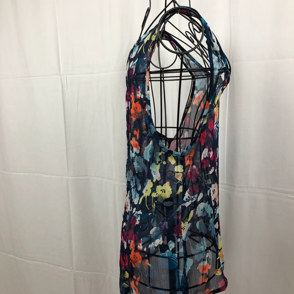 SO sheer multicolor floral tank top S - Picture 5 of 5